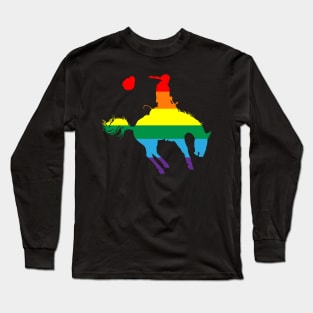 Bronco Rider 2: Pride Flag Long Sleeve T-Shirt